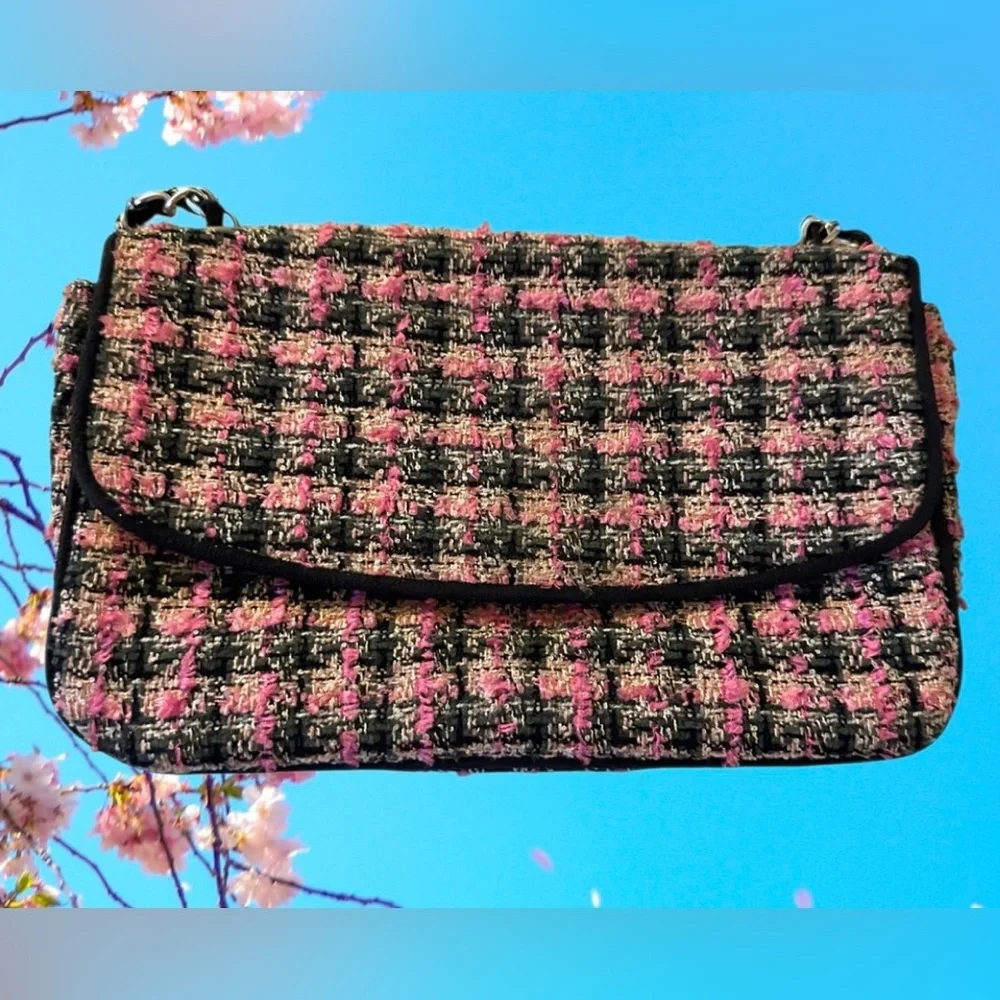 Realities Vintage Y2K Tweed Crossbody Bag